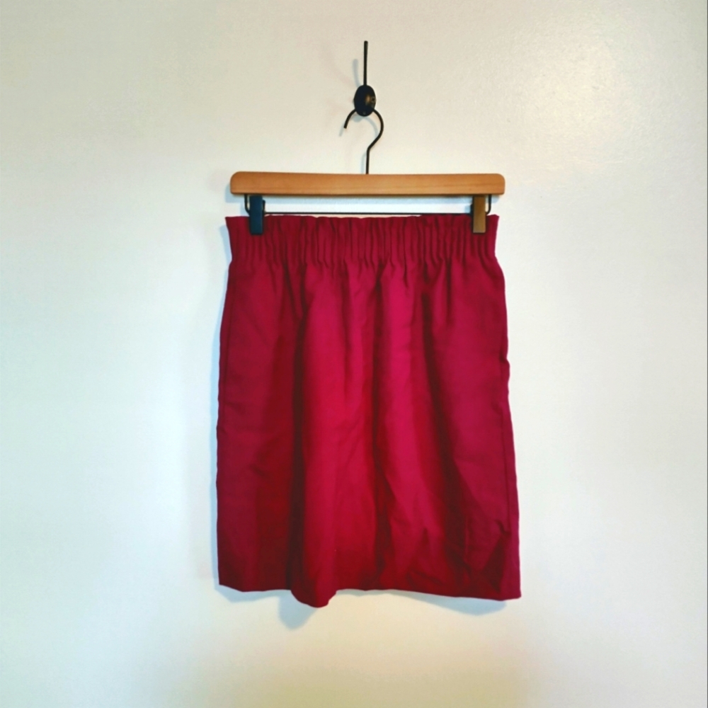 JCrew purple skirt with pockets and elastic waist size 0